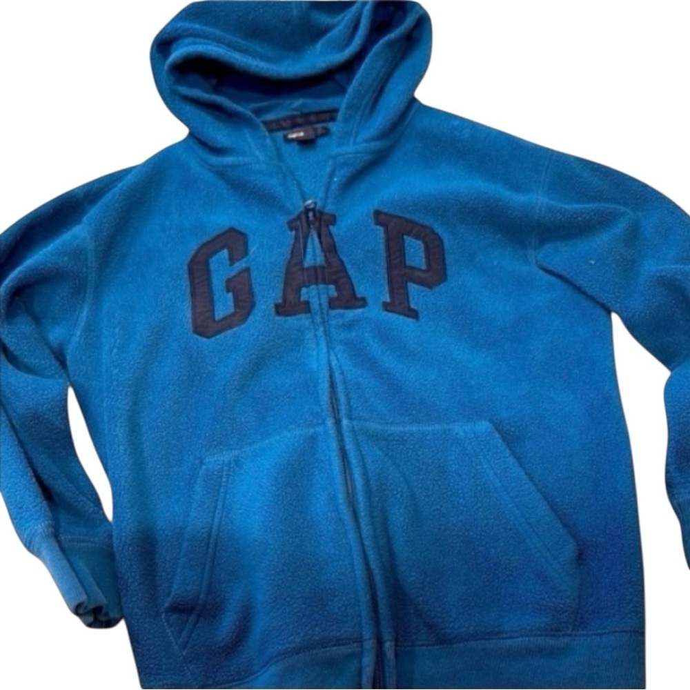 GAP Teal Full-Zip Hoodie Blue kids XL Cotton Zip up hoodie 12